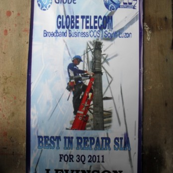 Globe Telecom Best in Repair SLA for 3Q 2011